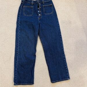 Levi's Ribcage Straight Ankle Dark Blue Jeans